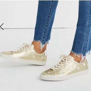 Veja Madewell gold sneakers with stars. Size 7